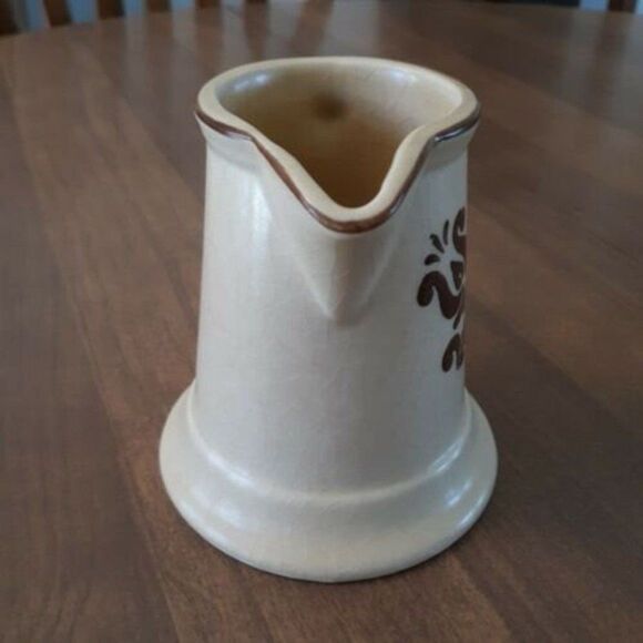 Pfaltzgraff Village Creamer #6-24 Brown Design on Cream Stoneware USA Made - Picture 7 of 13